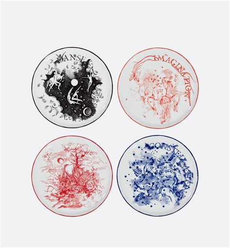 dior reverie|Set of 4 Dinner Plates ABCDior Imagination, Dance, .